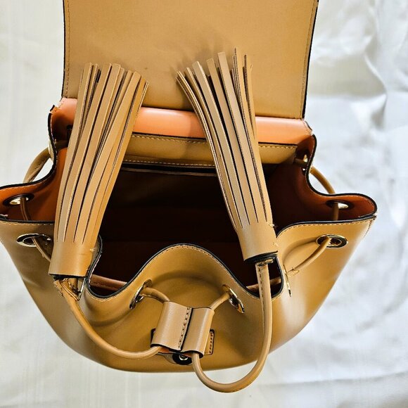 Aldo Dark Tan Unisex Backpack - Picture 3 of 10